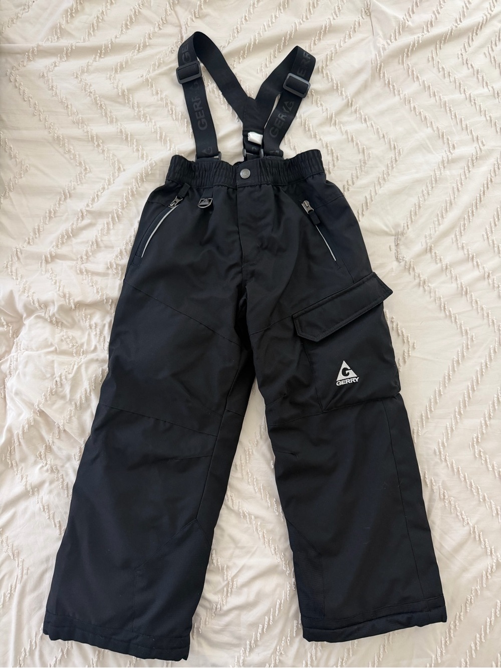 Gerry Weber Kids Black Snow Overalls with Adjustable Suspenders